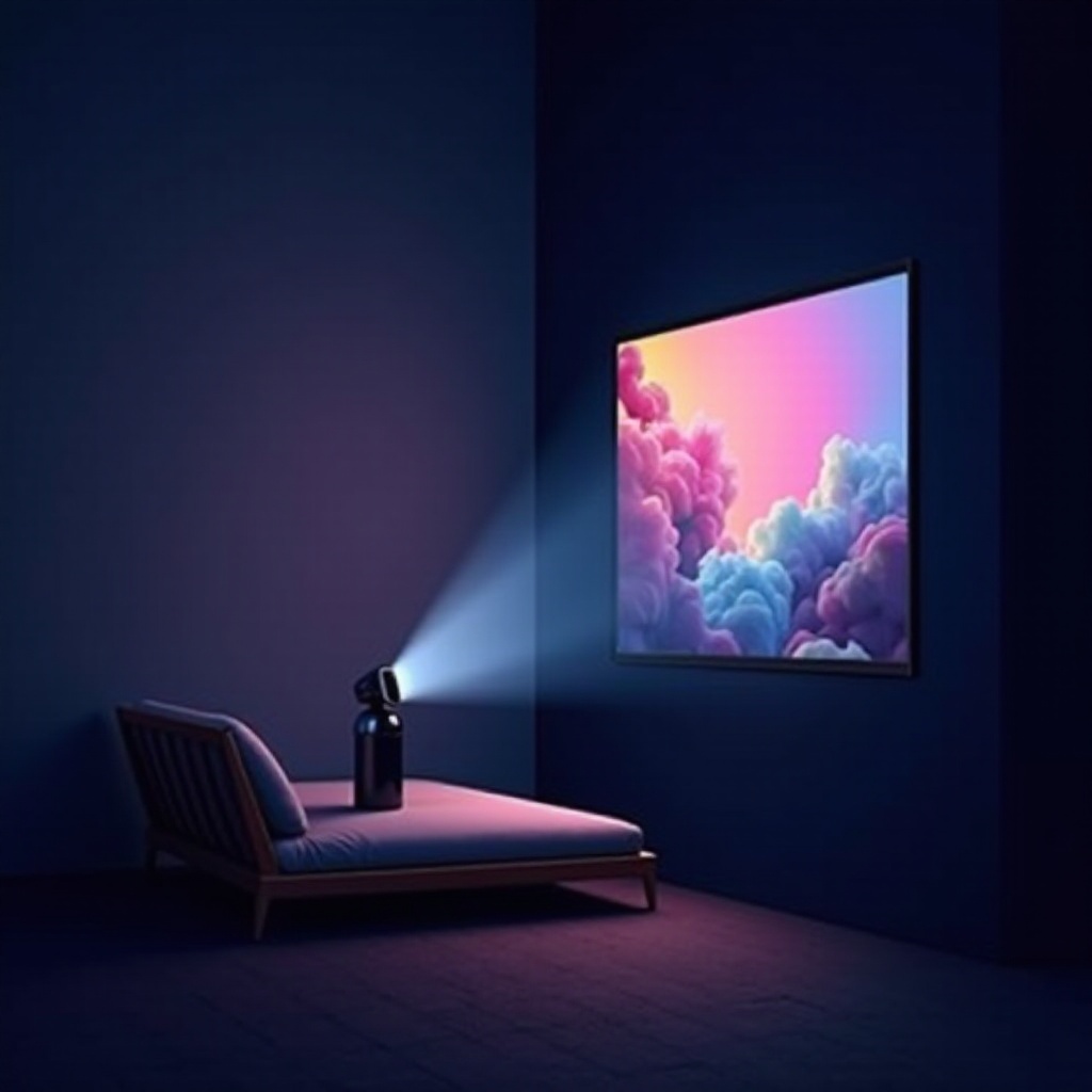 projetor para telefone na parede