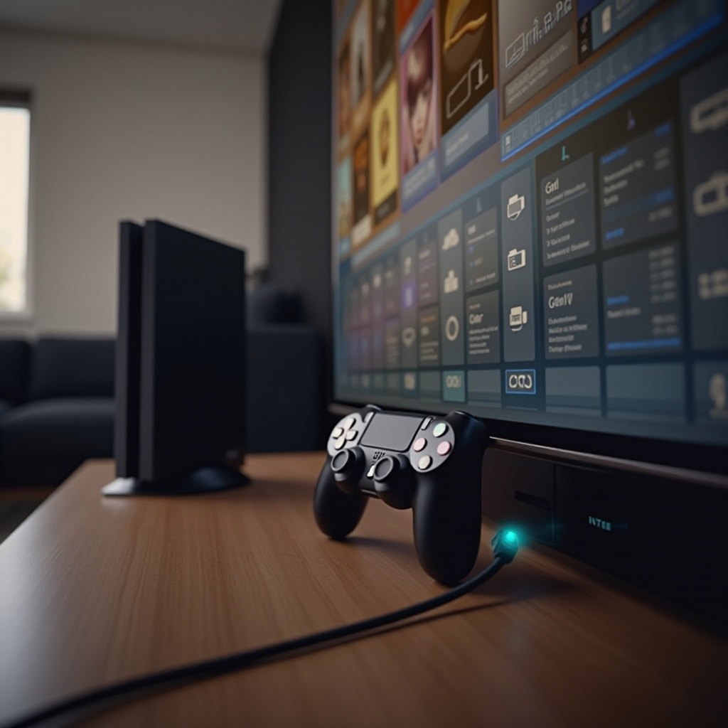 PS5 ligando com a TV