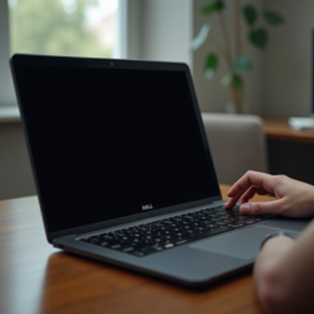 чёрный экран на моём ноутбуке Dell