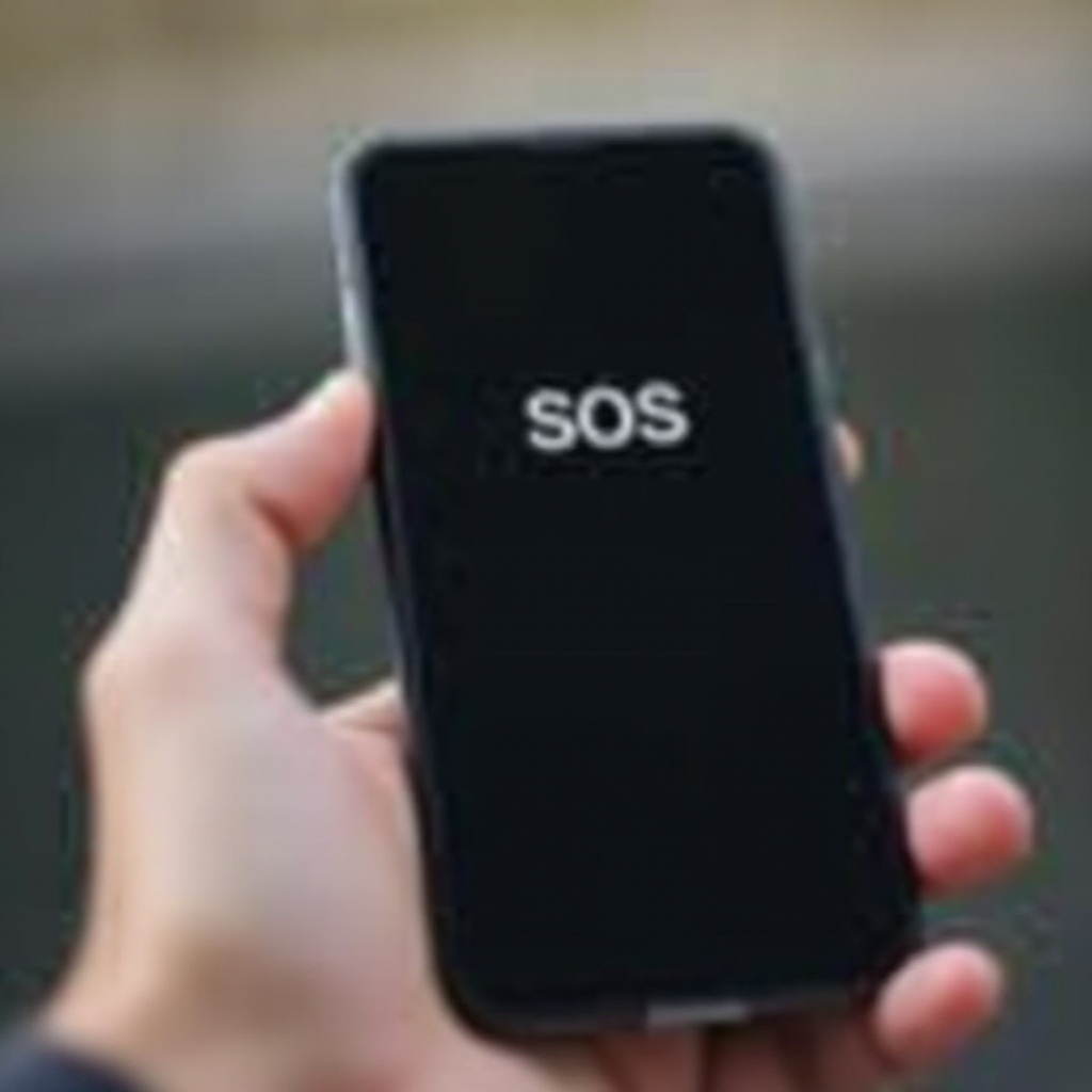 почему в верхней части моего телефона написано sos