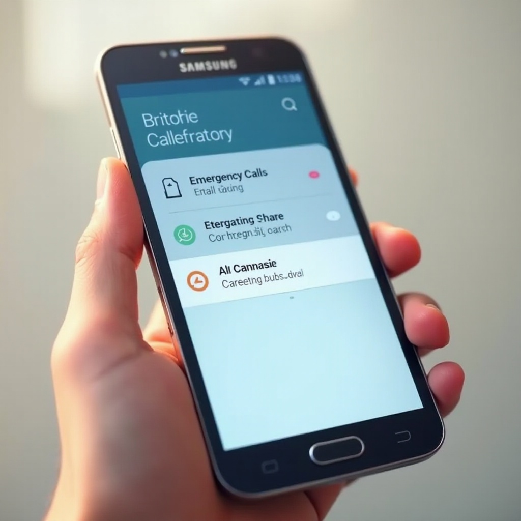 как отключить режим экстренных вызовов на Samsung