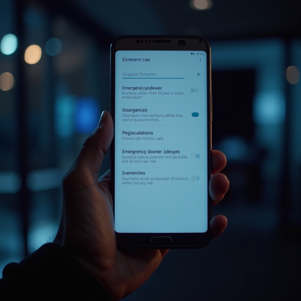 como desativar somente chamadas de emergência no Samsung