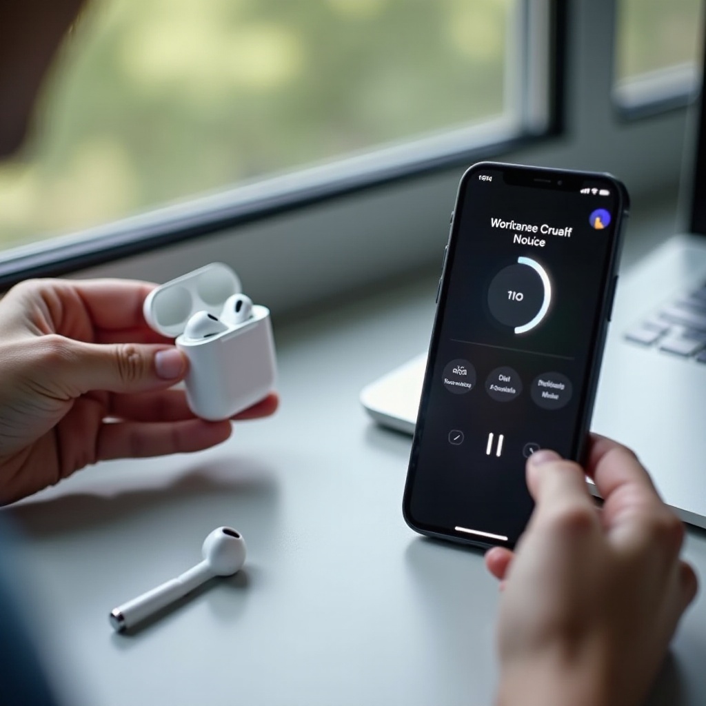 airpods ติดอยู่ในโหมดฟังเสียงภายนอก