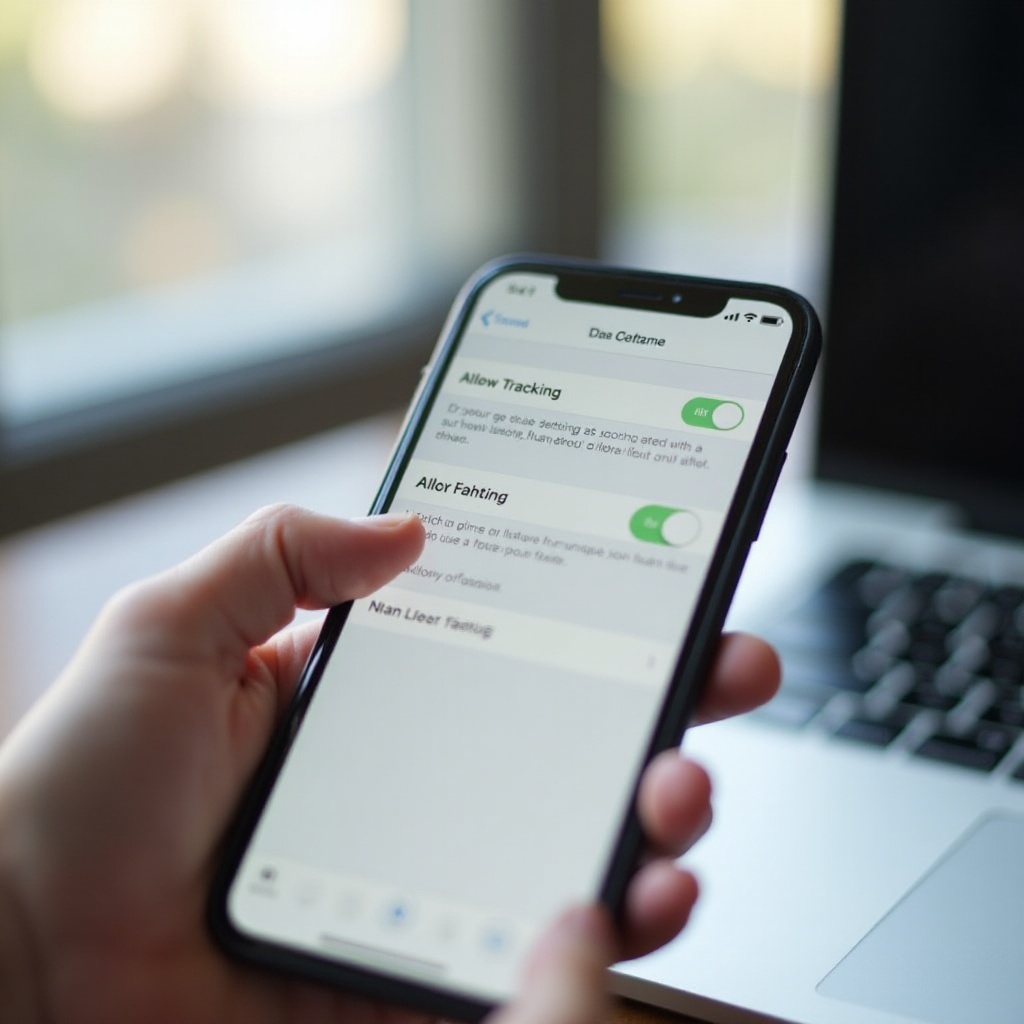 não é possível ativar a permissão de rastreamento ios