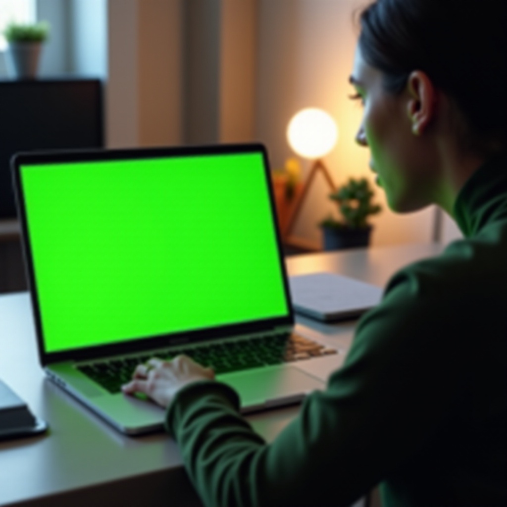 ปัญหาหน้าจอเป็นสีเขียวของ MacBook