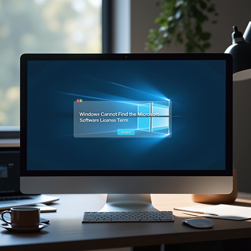 o windows não consegue encontrar os termos de licença de software da microsoft