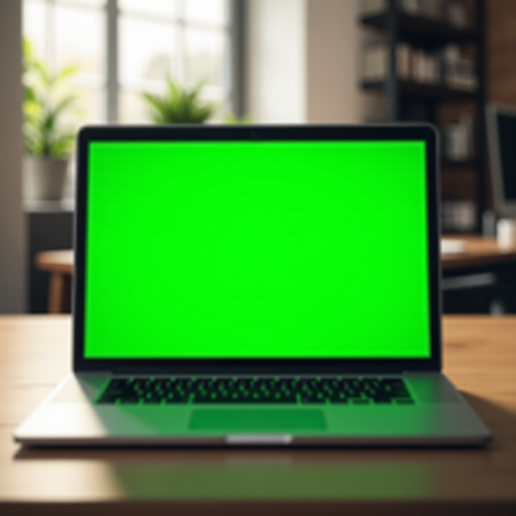 usterka zielonego ekranu w MacBooku