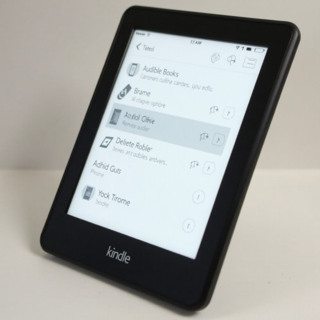 วิธีลบหนังสือเสียงออกจาก kindle