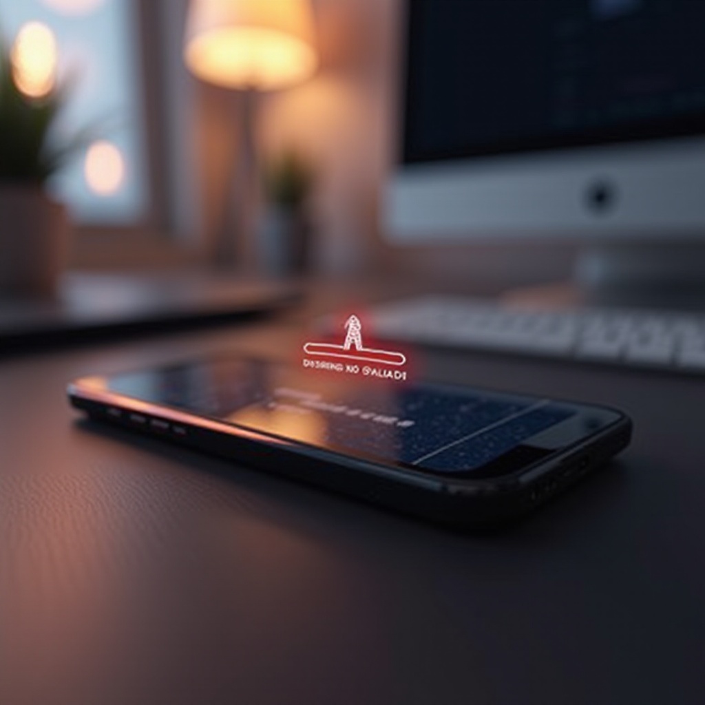 dlaczego na górze mojego telefonu jest napisane sos